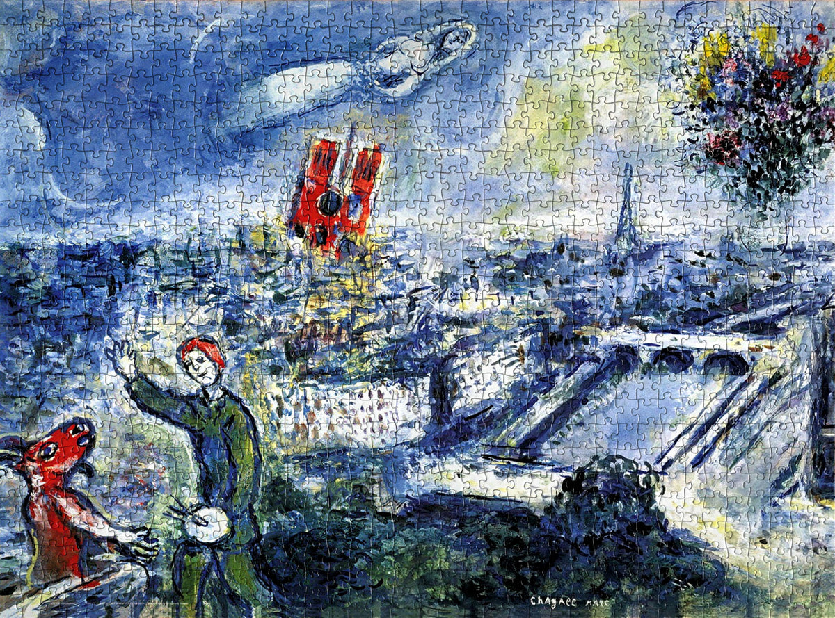 1000-piece Marc Chagall View of Paris Jigsaw Puzzle | Rest In Pieces