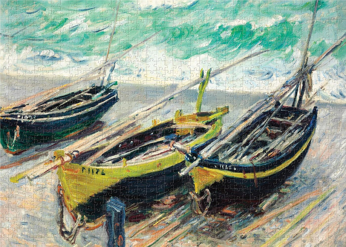 1000-piece Claude Monet Three Fishing Boats Jigsaw Puzzle | Rest