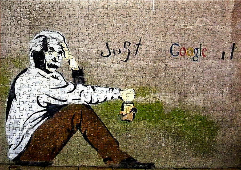 Banksy Albert Einstein Just Google It Jigsaw Puzzle