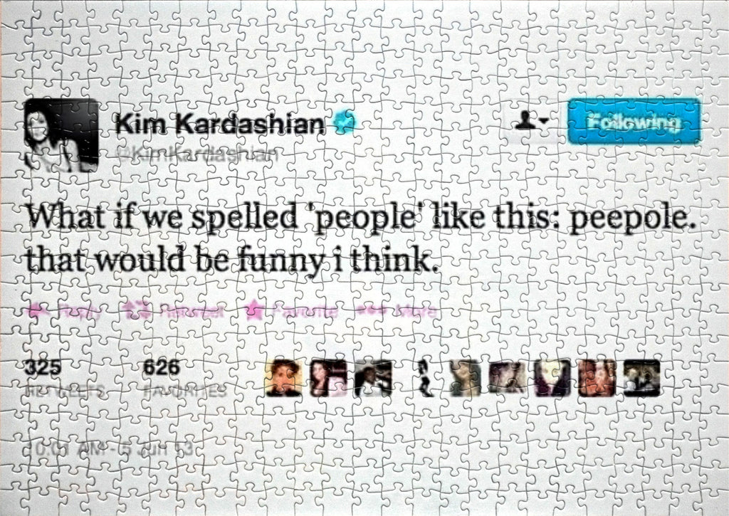 Kim Kardashian Funny Tweet Jigsaw Puzzle