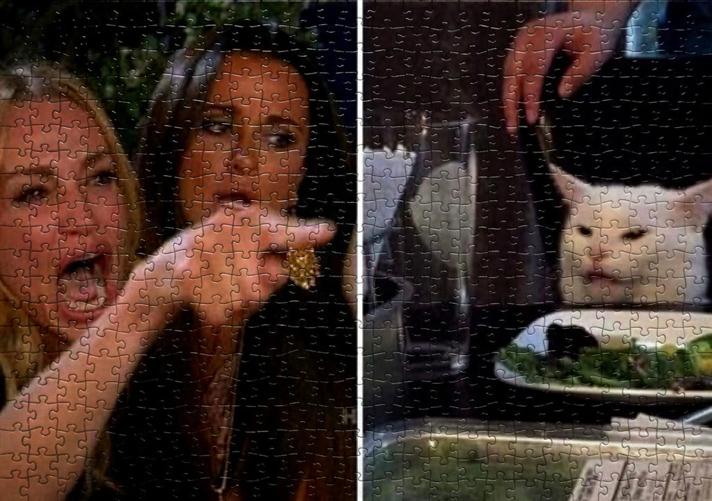 Taylor Armstrong Woman Shouting At Cat Meme Jigsaw Puzzle