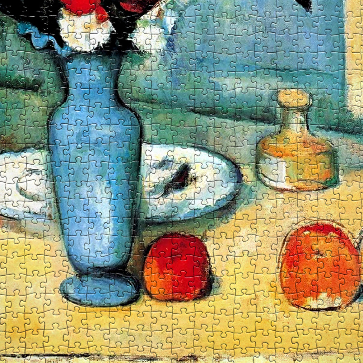 Dive into the world of fine art with the difficult 1000-piece Paul Cezanne Blue Vase jigsaw puzzle by Eurographics.