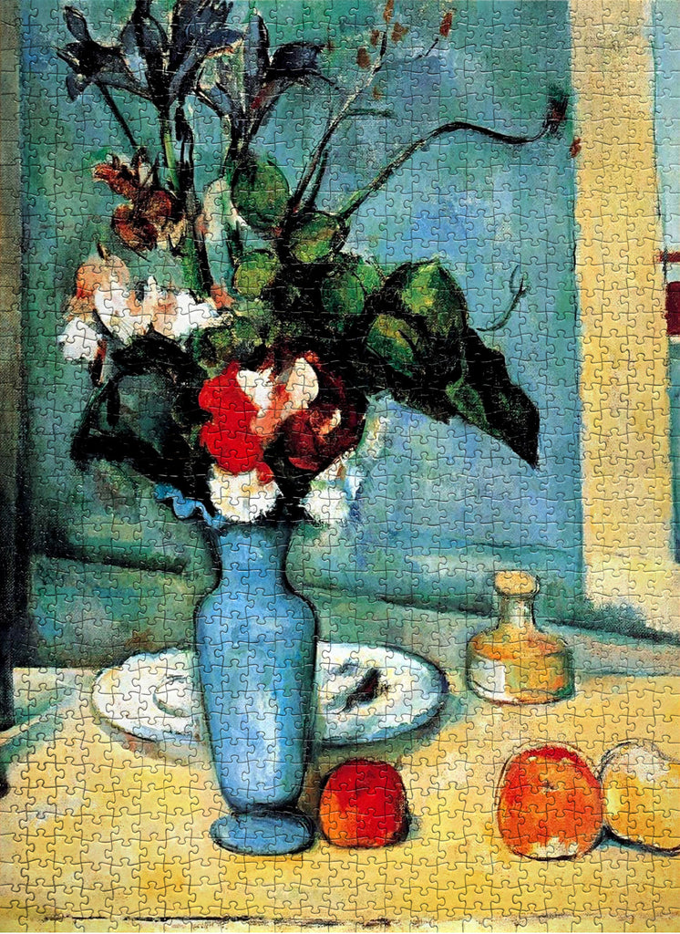 A captivating print of Paul Cezanne's Blue Vase jigsaw puzzle, a masterpiece in fine art.