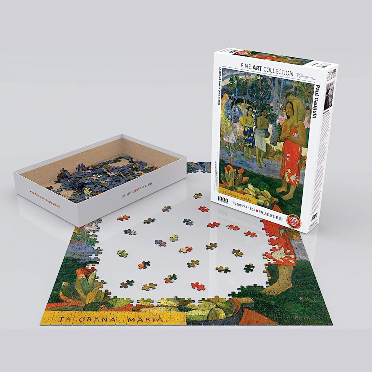 Rest In Pieces brand presents the Eurographics Fine Art Collection's Paul Gauguin La Orana Maria puzzle, a must-have for art lovers.