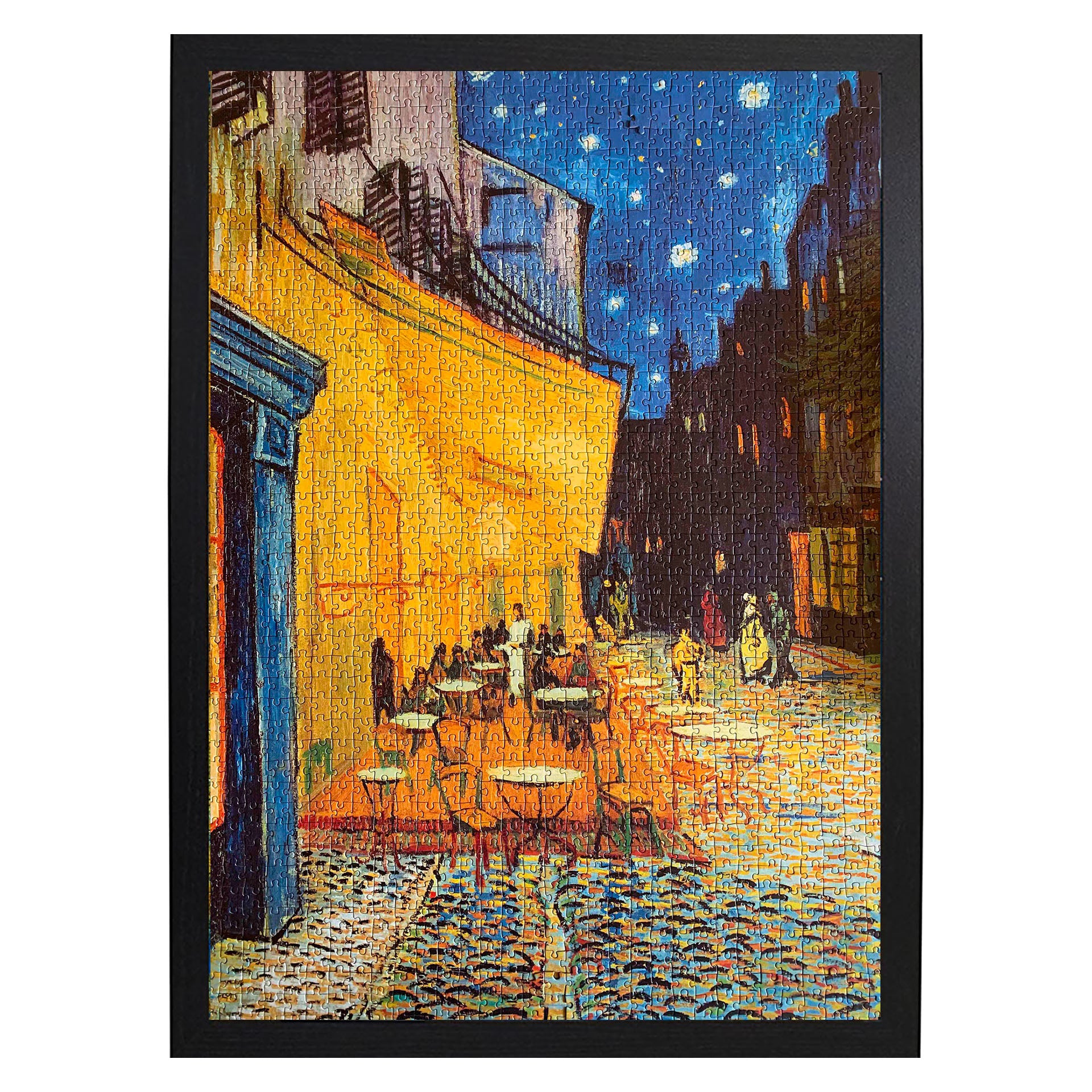Rest In Pieces' Frame for 1000-Piece Jigsaw Puzzles: Transform your puzzle into a work of art with this beautifully framed print, designed for wall art enthusiasts seeking a touch of sophistication in their home decor.