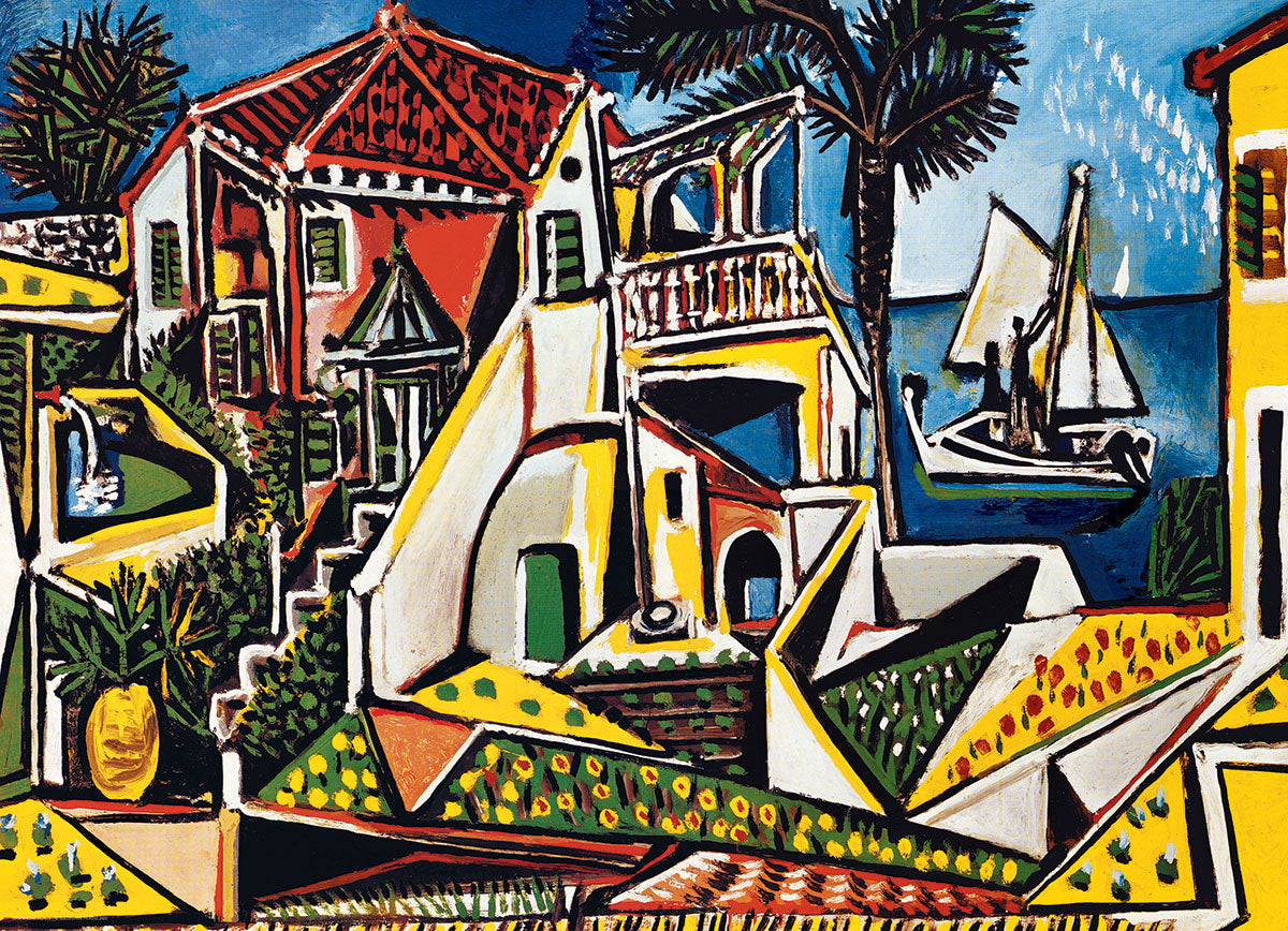 An immersive 1000-piece puzzle bringing Picasso's Mediterranean Landscape to life, where each piece reveals a part of the captivating composition.