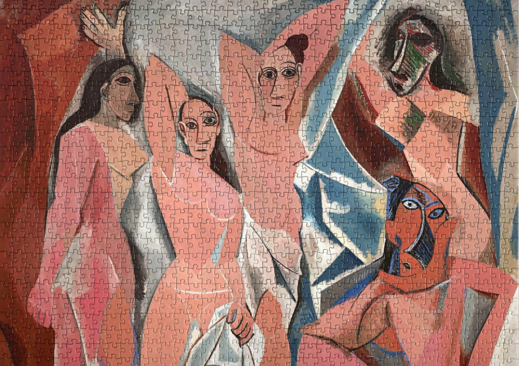 1000-piece jigsaw puzzle of Picasso's iconic 'The Young Ladies of Avignon' painting.