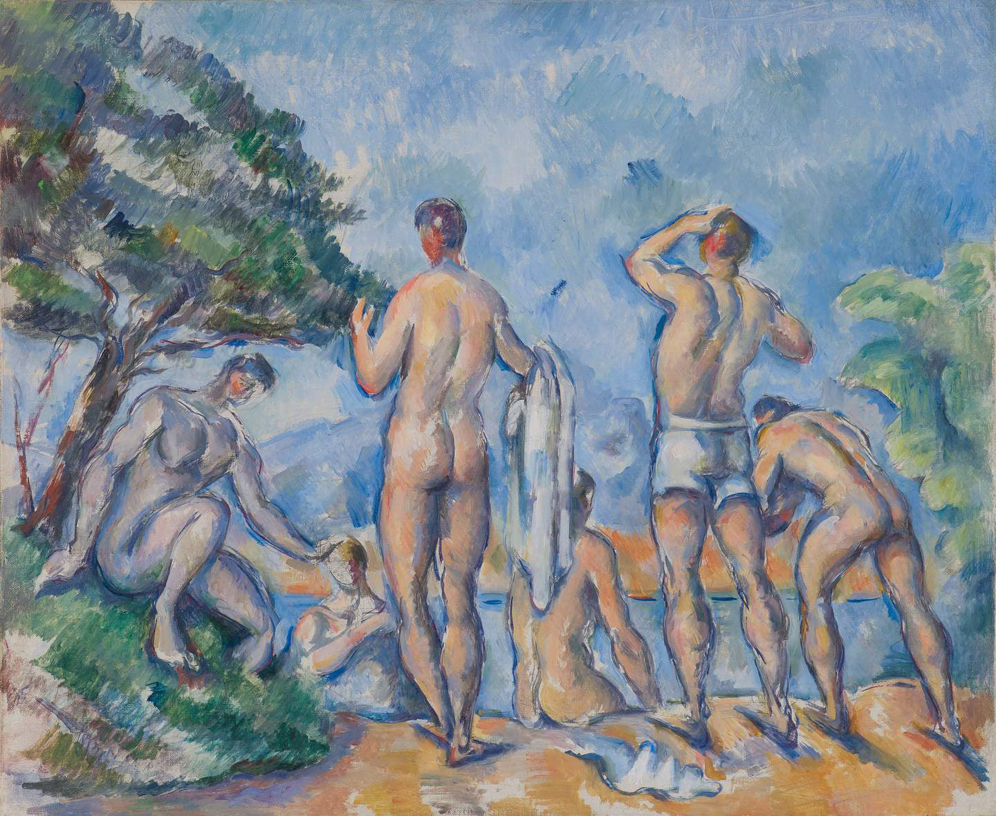 Paul Cézanne Puzzle - Recreate the serenity of plein air painting with the Bathers in their natural setting.