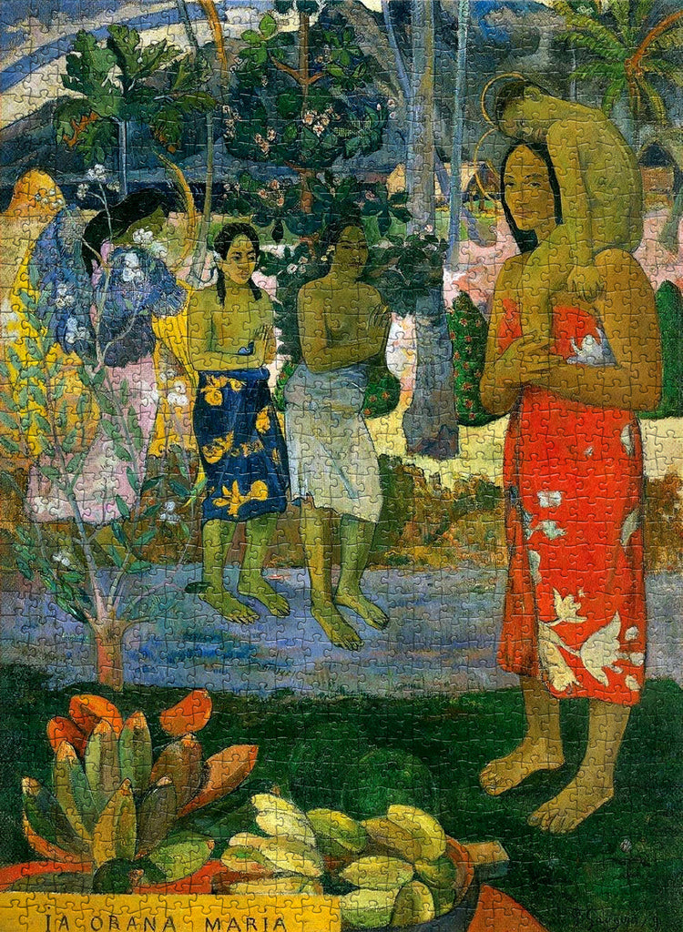 A captivating jigsaw puzzle of Paul Gauguin's La Orana Maria masterpiece, ideal for wall art enthusiasts.