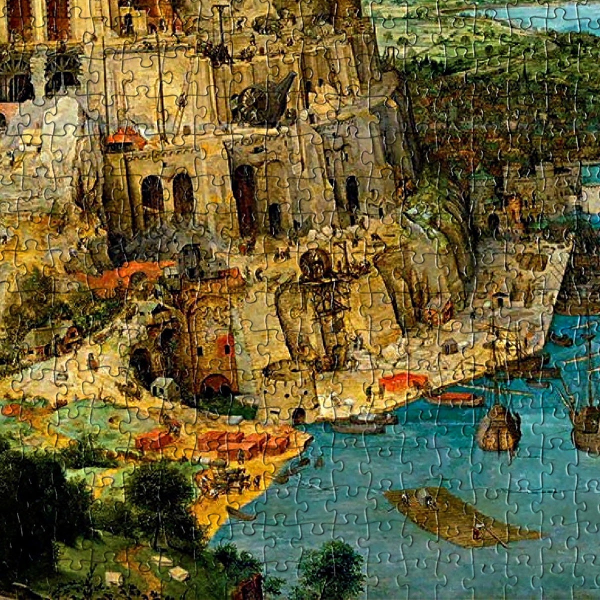 Exquisite Pieter Bruegel The Tower Of Babel Jigsaw Puzzle: Eurographics' 1000-piece print, perfect for wall art and interior design