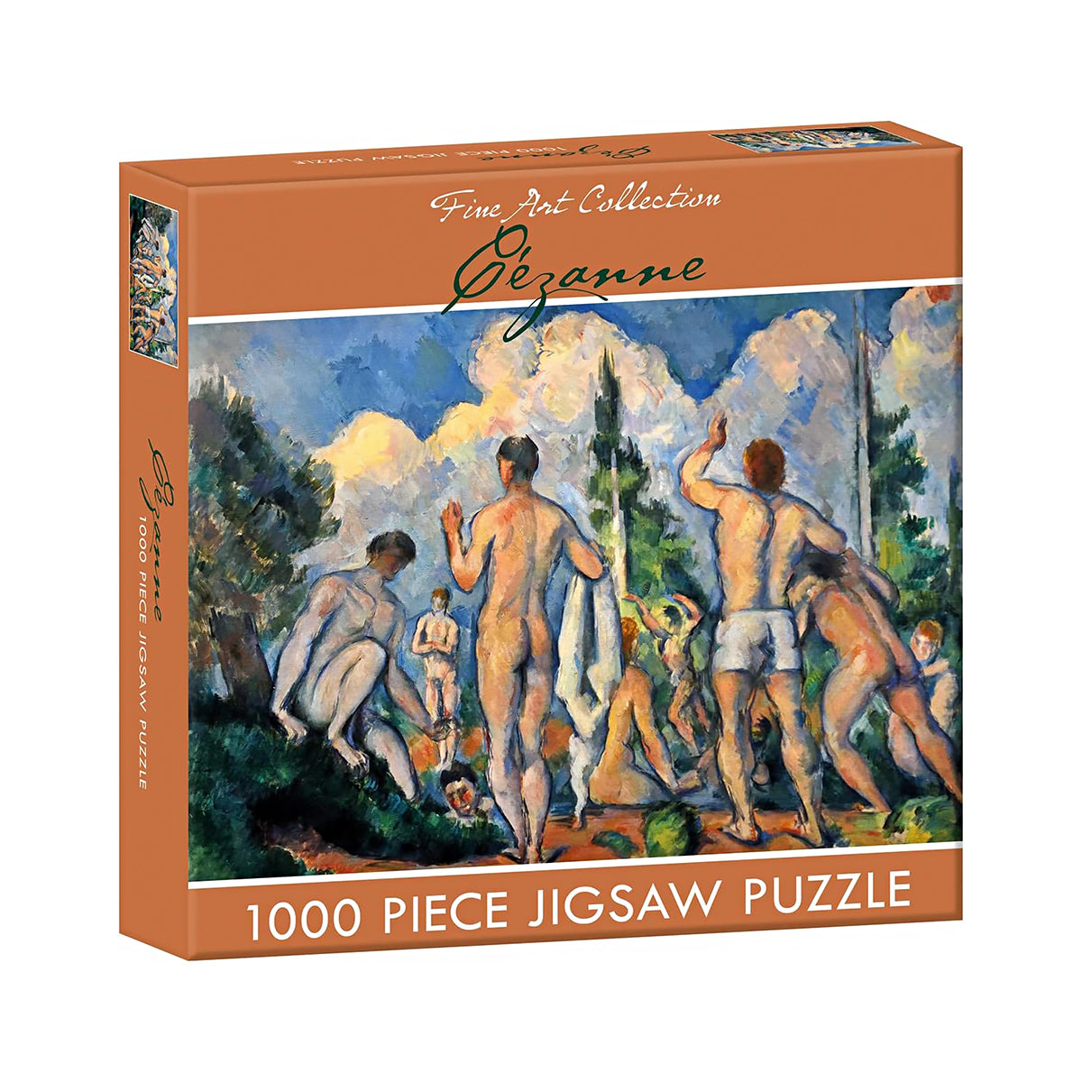 Cover image of the 1000-piece Paul Cézanne's Bathers 1890–2 jigsaw puzzle box featuring the completed masterpiece.