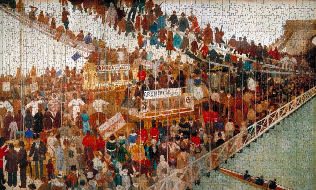 Walter Greaves Hammersmith Bridge Jigsaw Puzzle: Historic Boat-race Day Scene