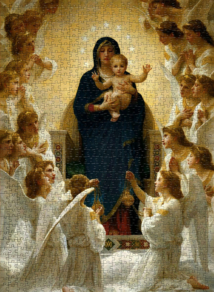 A stunning print of William-Adolphe Bouguereau's 'The Virgin with Angels' jigsaw puzzle