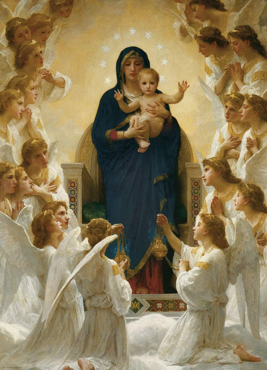 Eurographics presents a captivating fine art puzzle featuring Bouguereau's 'The Virgin with Angels