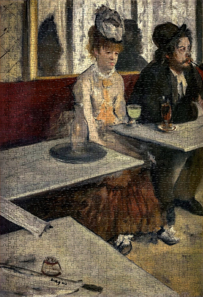 1000-piece jigsaw puzzle featuring Edgar Degas' In a Café (L'Absinthe) painting by Clementoni for adults