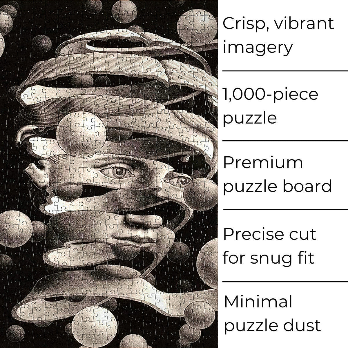 1000-piece M.C. Escher Bond of Union Jigsaw Puzzle | Rest In