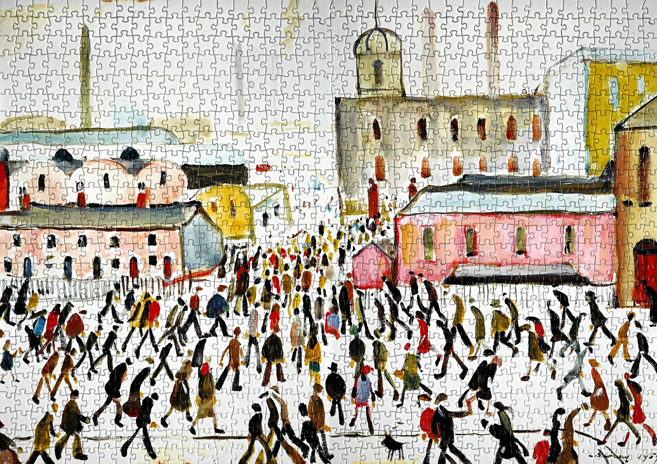 1000-piece L. S. Lowry Market Scene, Northern Town Jigsaw Puzzle | Rest In Pieces 1000-piece L. S. Lowry Market Scene, Northern Town Jigsaw Puzzle | Rest In Pieces