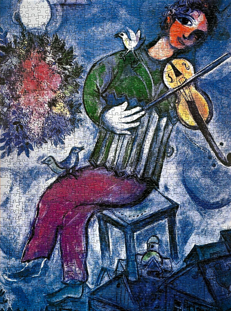 1000-piece Marc Chagall The Blue Violinist Jigsaw Puzzle from Eurographics UK