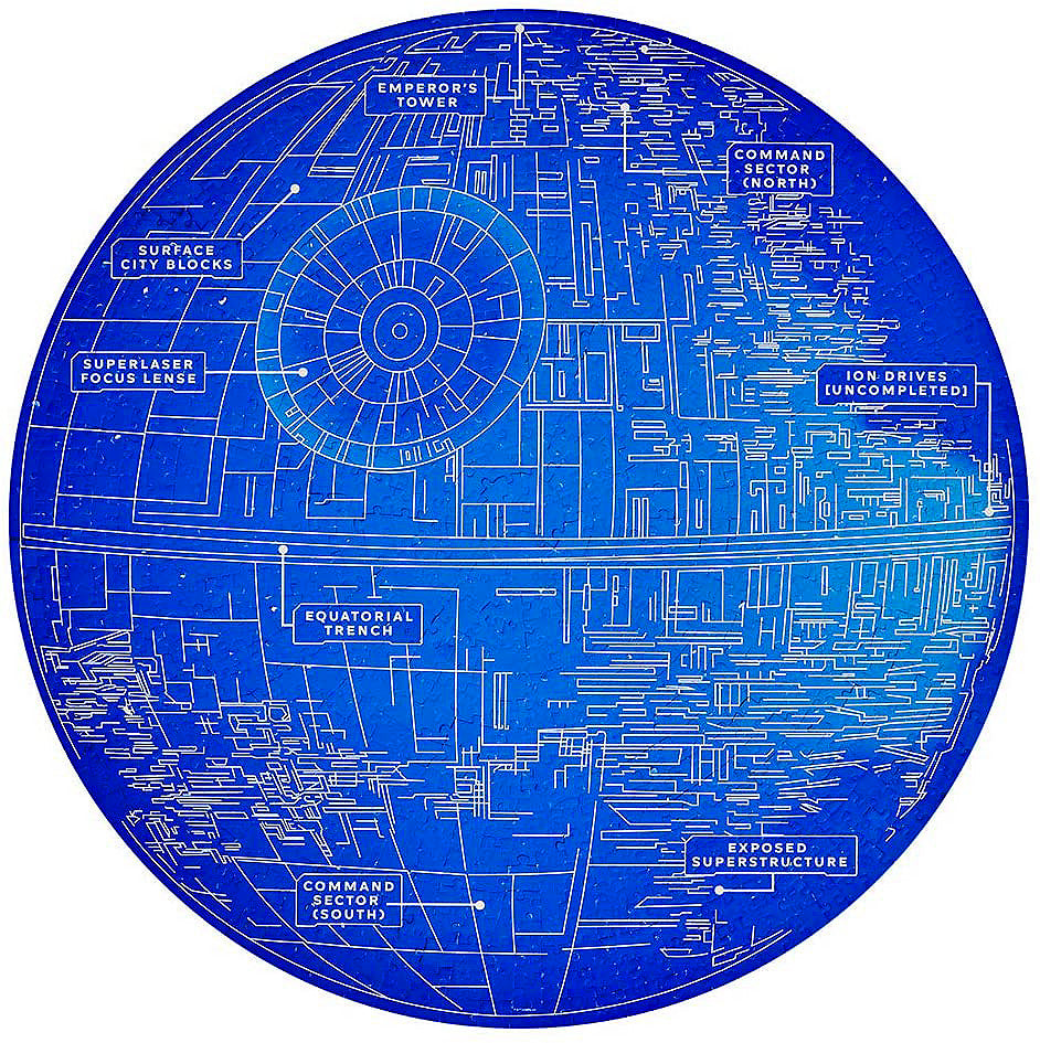 One for all the Disney Star Wars lovers out there, this two-sided Death Star jigsaw puzzle is as aesthetically pleasing as it is fun to complete.