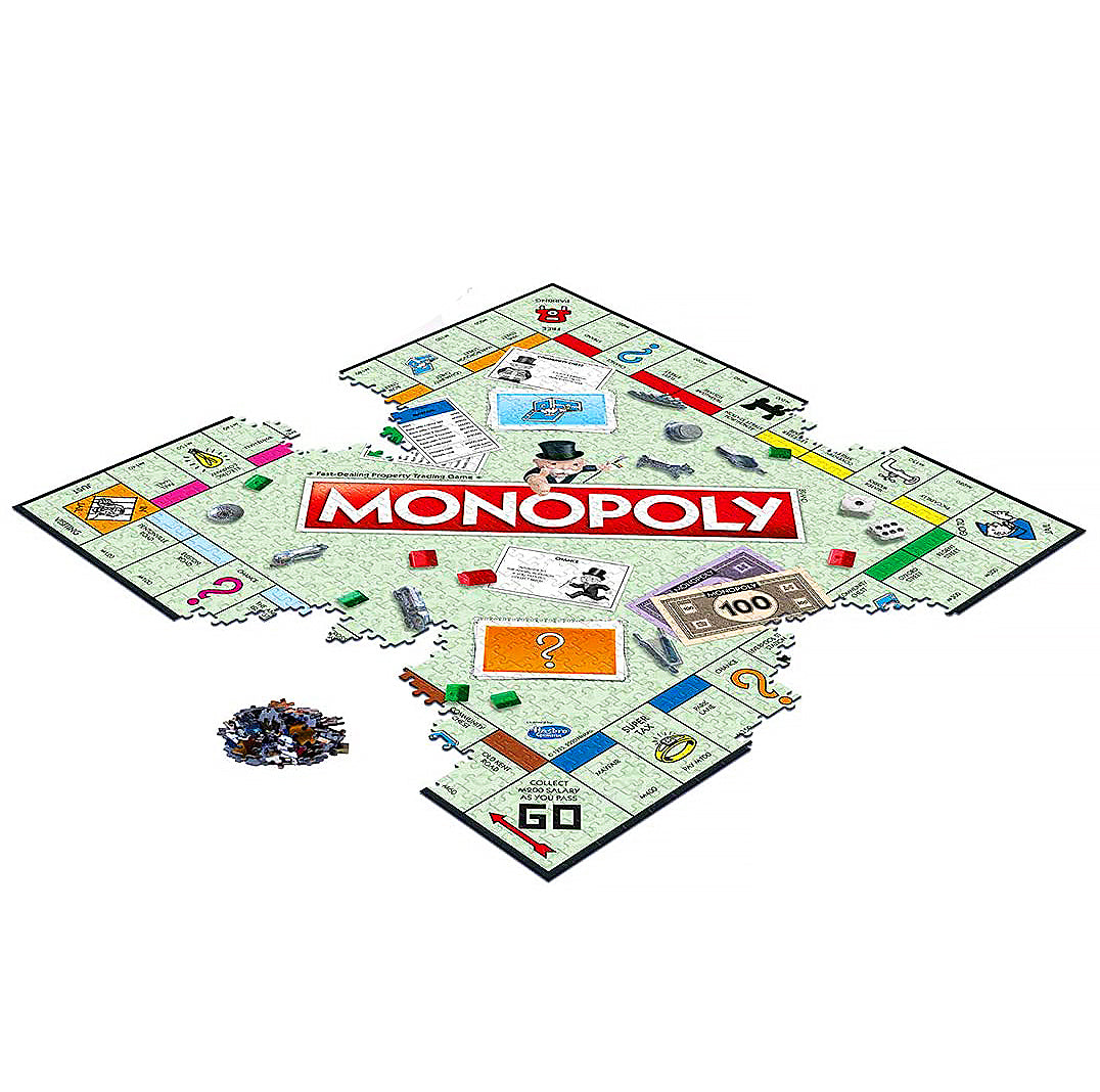 Winning Moves Monopoly London Puzzle – 1000 Teile, Offiziell Lizenziert, Inkl. Poster Im Maßstab 1:1