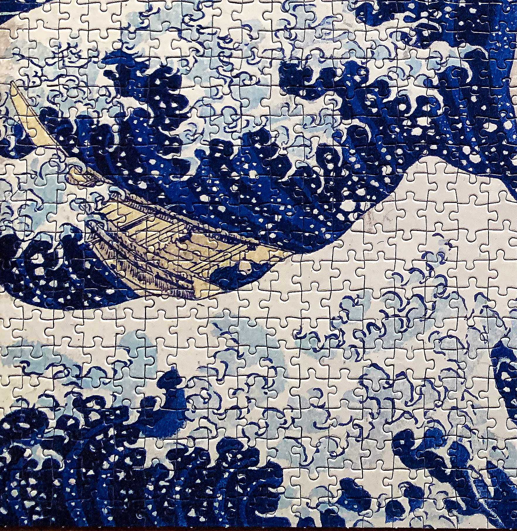 Hokusai's 'The Great Wave' jigsaw puzzle is beautiful and challenging. You should frame this brain training game once solved.