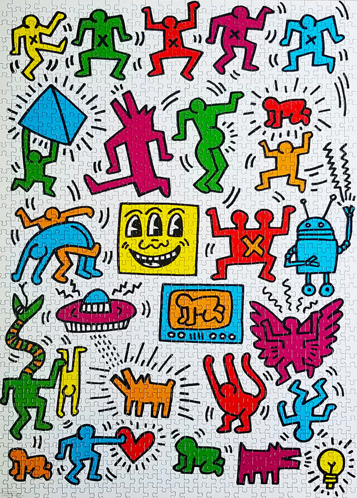 Celebrate one of America's greatest street artists by putting together this jigsaw puzzle inspired by Keith Haring's pop art. This adult puzzle is a beautiful one to hang up after it's completed too. 