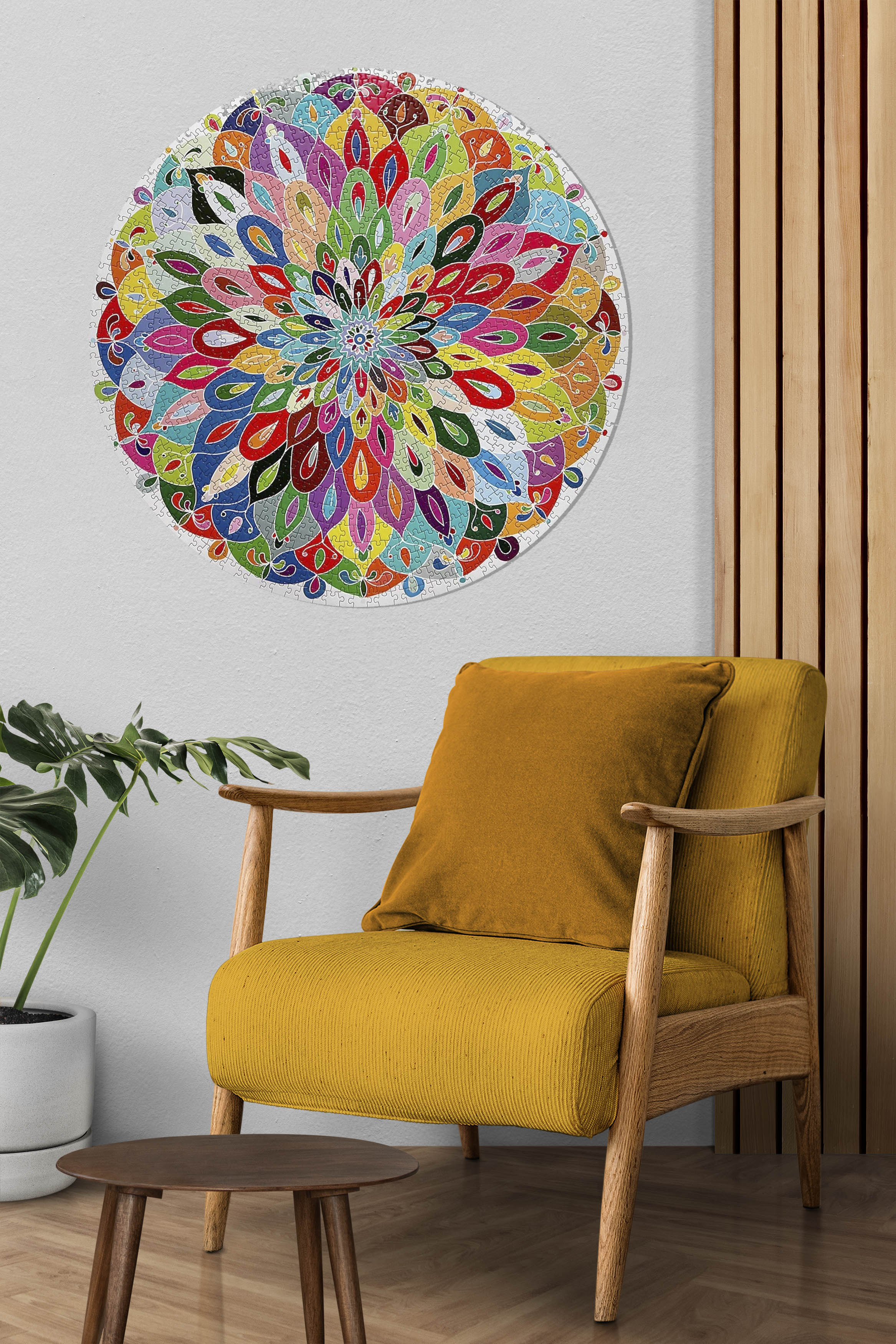 The mandala gets a Pop Art-style makeover in this fun colourful jigsaw puzzle. With 1000 unique pieces and a circle shape, this adult puzzle will keep you occupied for hours.