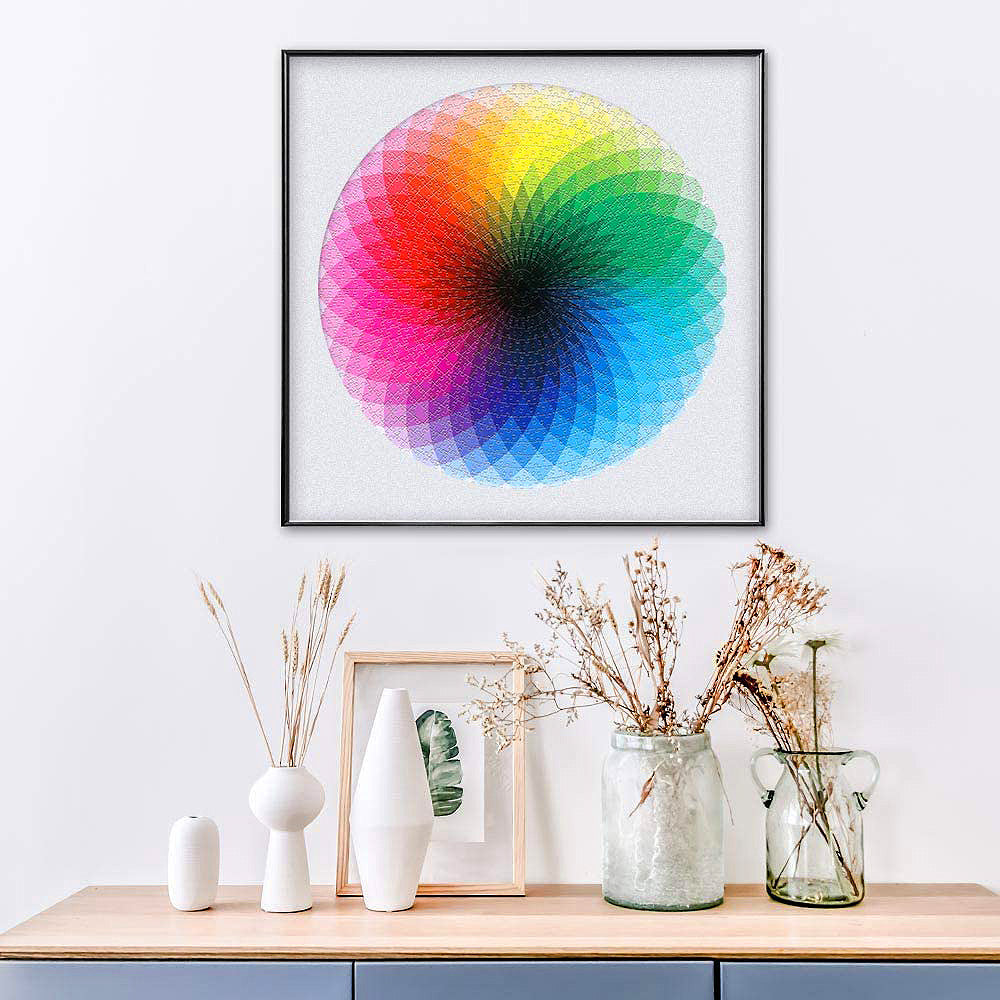 A 1000pc round gradient puzzle that may look simple, but putting it together is anything but. Be ready for a challenge with this one!