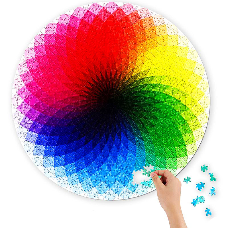 A 1,000-piece circle-shaped puzzle that'll likely make your head spin — that's a lot of colour. This multicoloured puzzle is a lot of fun, though it is no pushover; it is challenging in all the right ways.