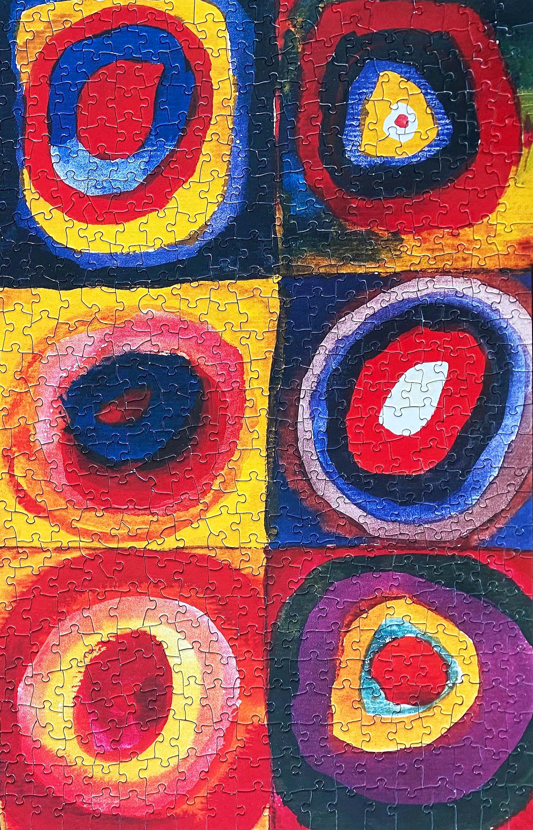Discover the beauty of Wassily Kandinsky's Colour Study painting turned puzzle.
