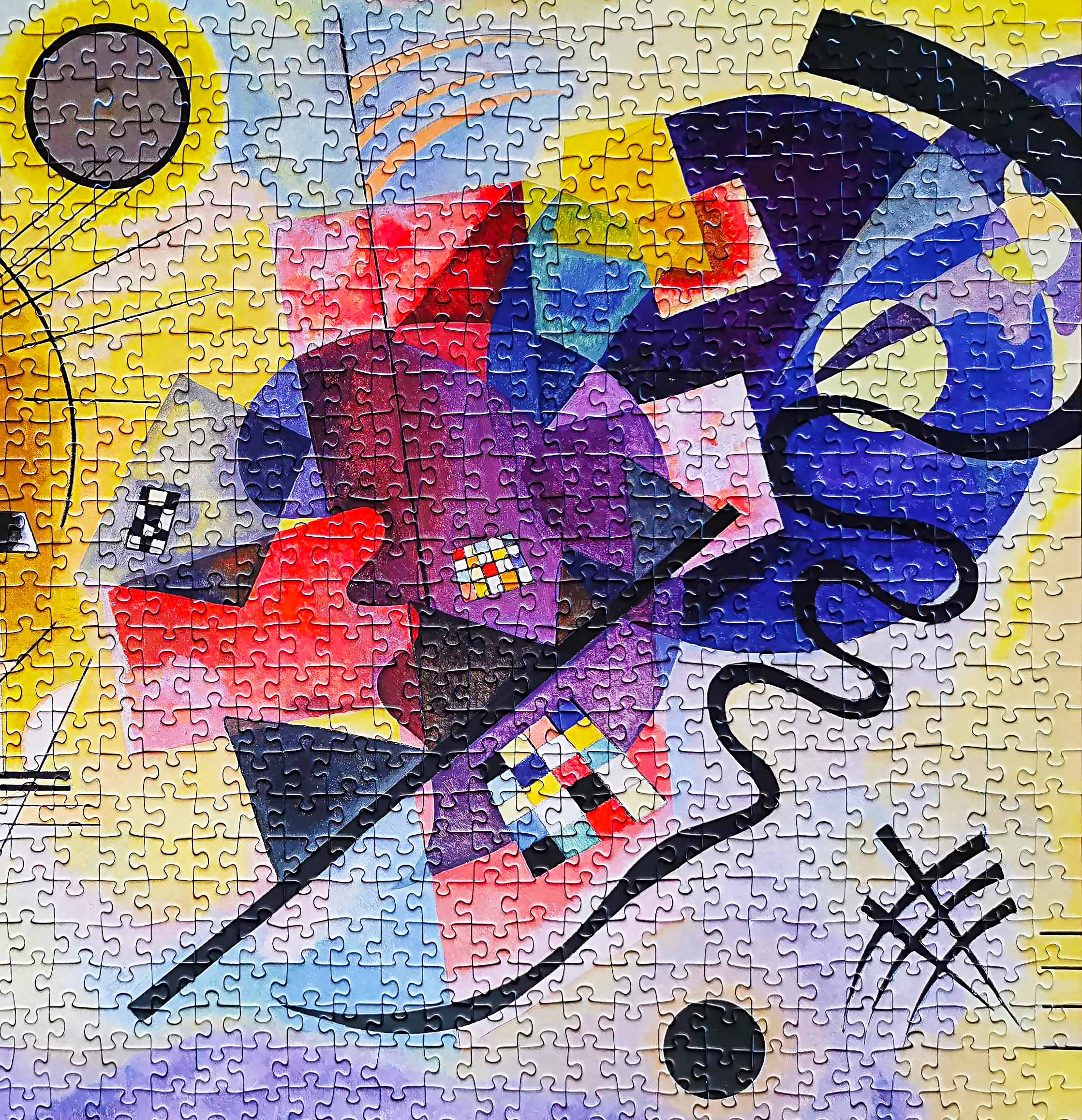 Beautifully designed Wassily Kandinsky Yellow-Red-Blue Jigsaw Puzzle for art lovers