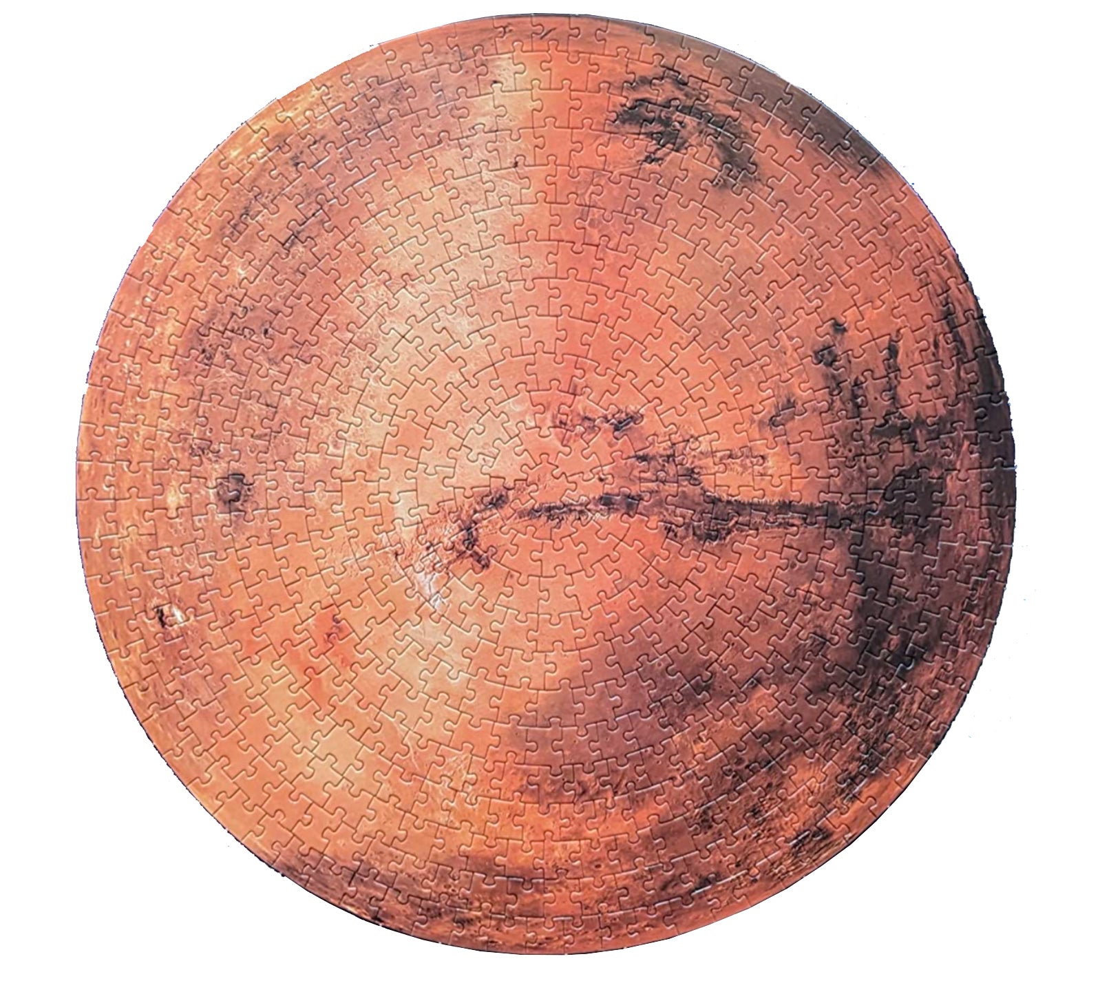 500-piece Round Mars Jigsaw Puzzle for Adults from Rest In Pieces UK
