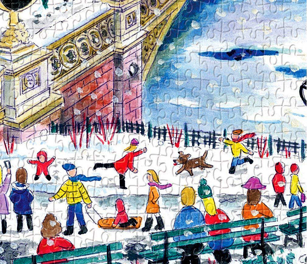 500-piece Michael Storrings Christmas in Central Park Jigsaw Puzzle
