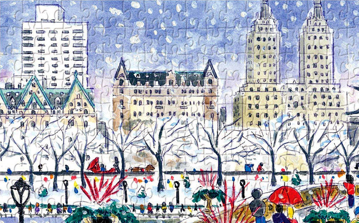 500-piece Michael Storrings Christmas in Central Park Jigsaw Puzzle