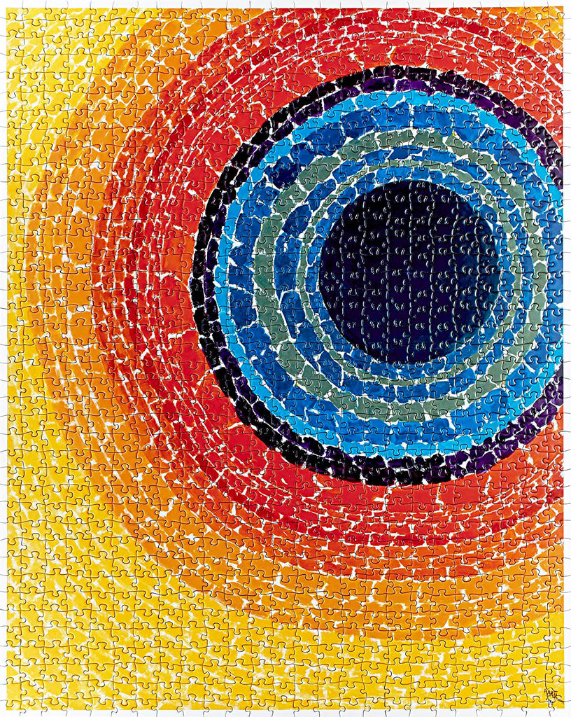 Our 1000-piece fine art jigsaw puzzle celebrates Black History Month featuring the vibrant, colourful painting 'The Eclipse' by Alma Thomas.