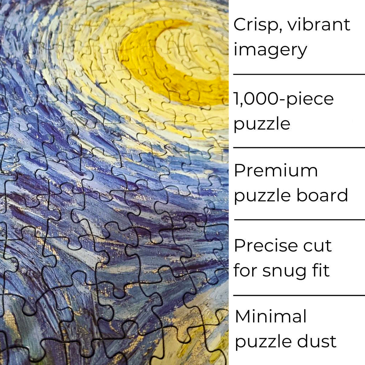 1000-piece Vincent Van Gogh Starry Night Jigsaw Puzzle