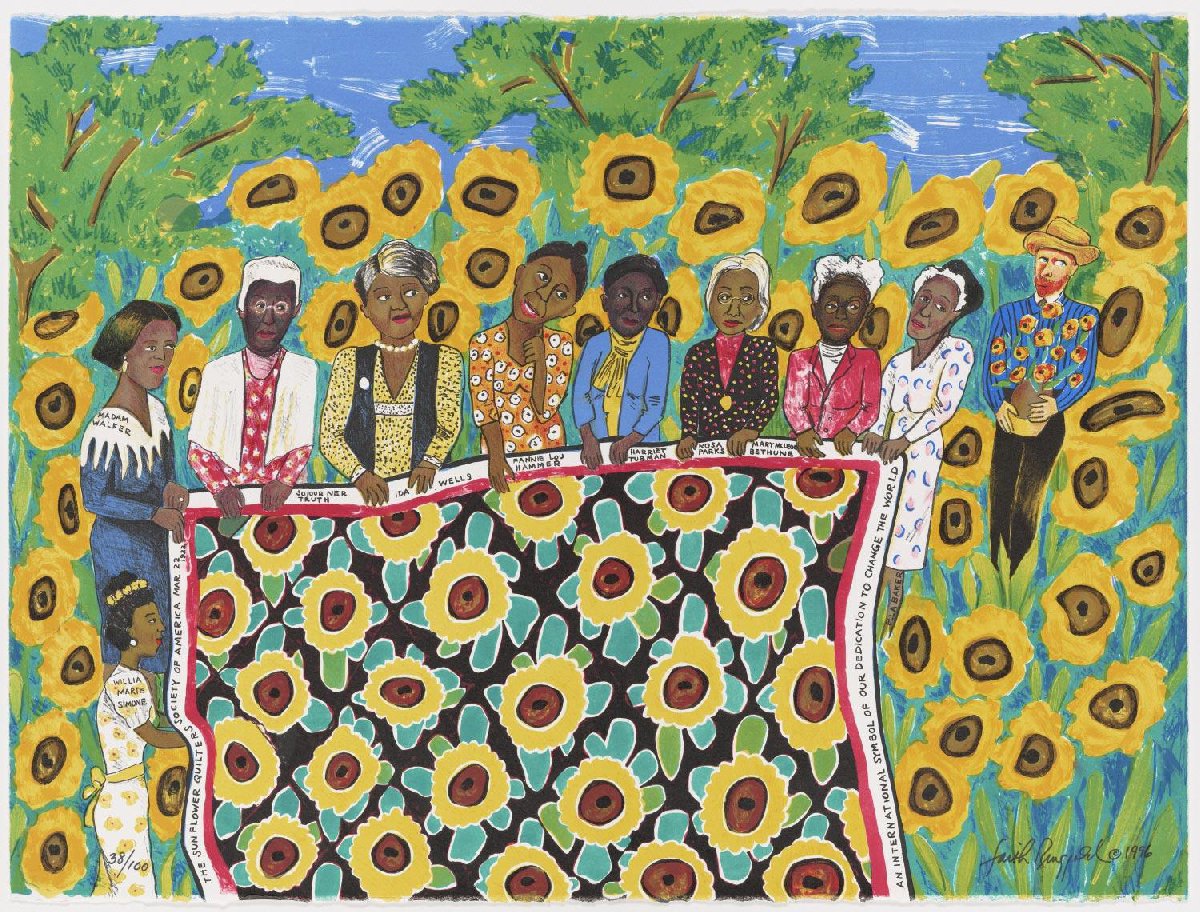 Black History Month: 1000-piece Faith Ringgold Sunflower Quilting Bee at Arles Jigsaw Puzzle