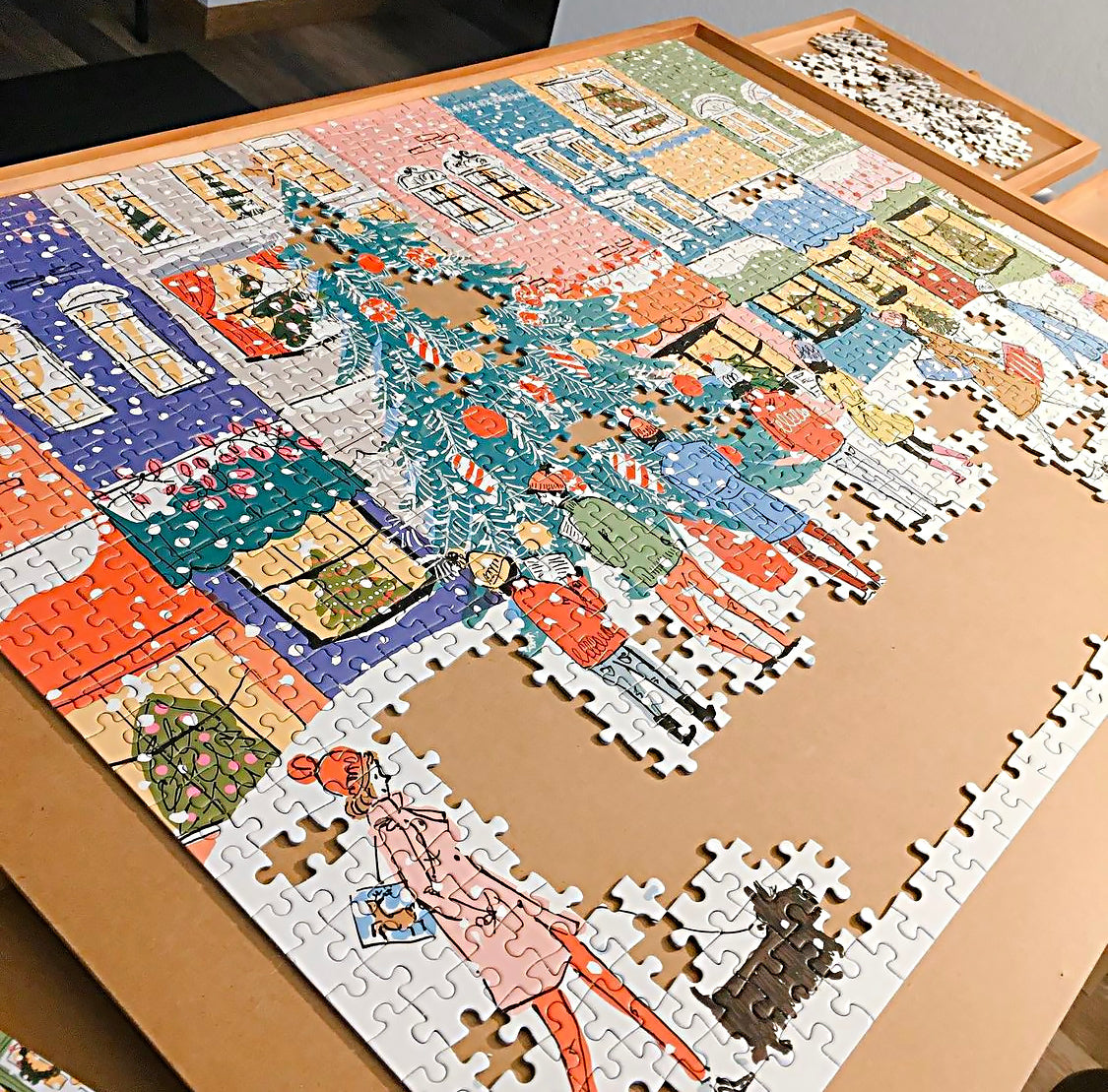 Rest In Pieces jigsaw company is beloved for their mindful collaborations with contemporary artists and unique Christmas puzzle selection.