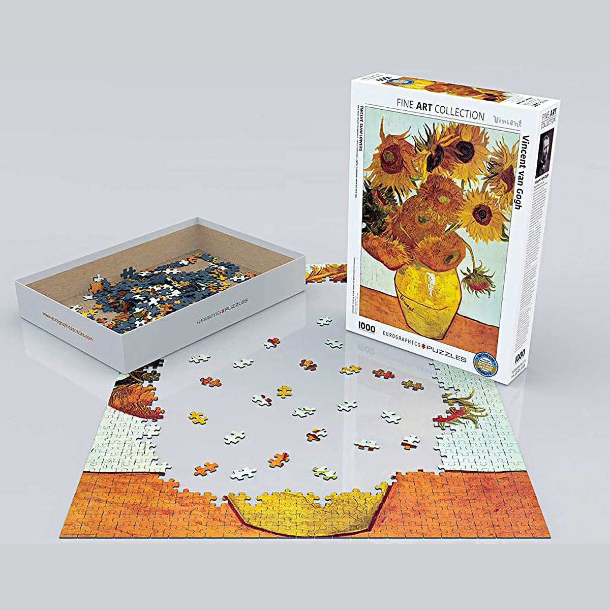 Eurographics Vincent Van Gogh Vase with Twelve Sunflowers Jigsaw Puzzle - Made from Recycled Board and Printed with Vegetable-Based Ink