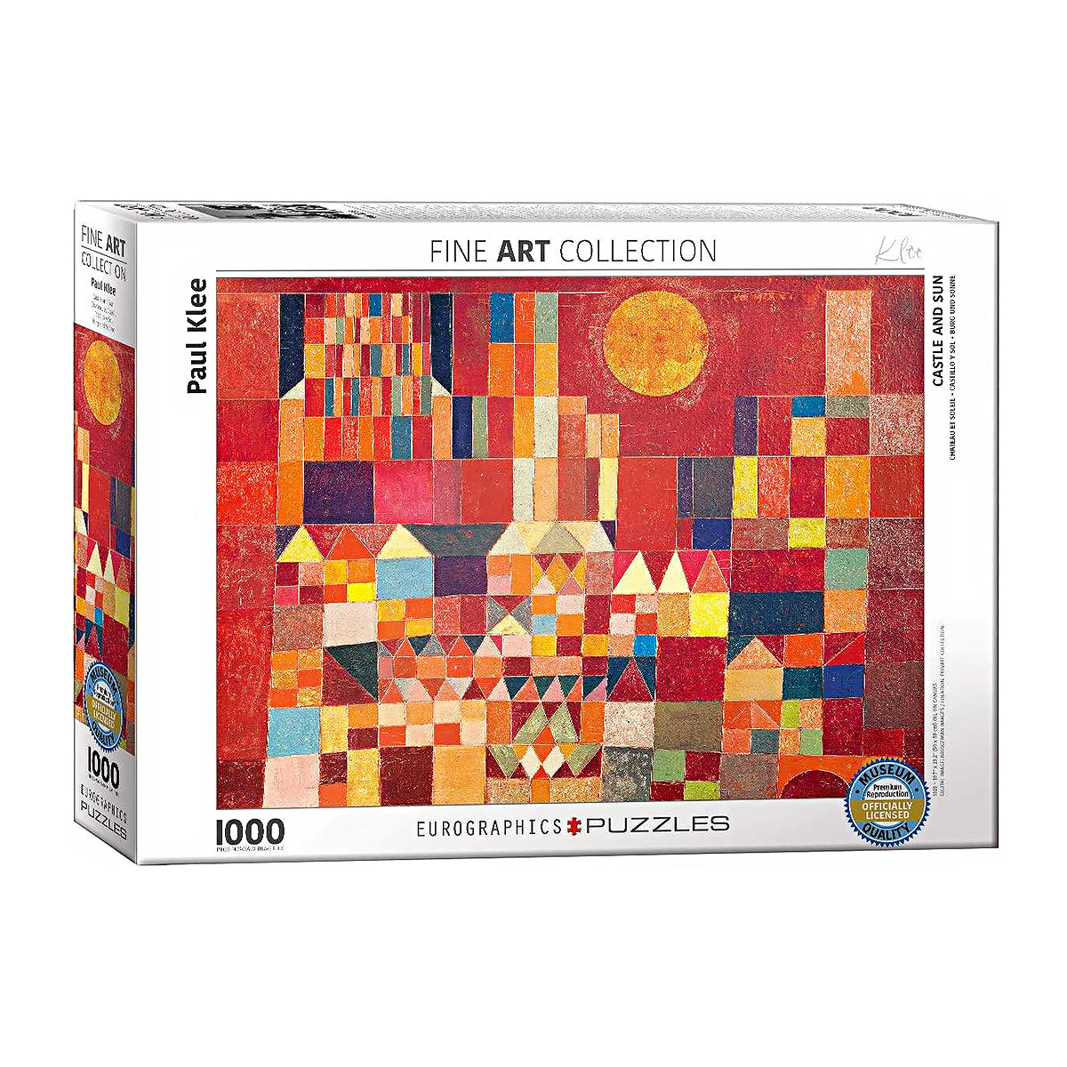 Premium quality Paul Klee Castle and Sun smart cut jigsaw puzzle for art collectors.