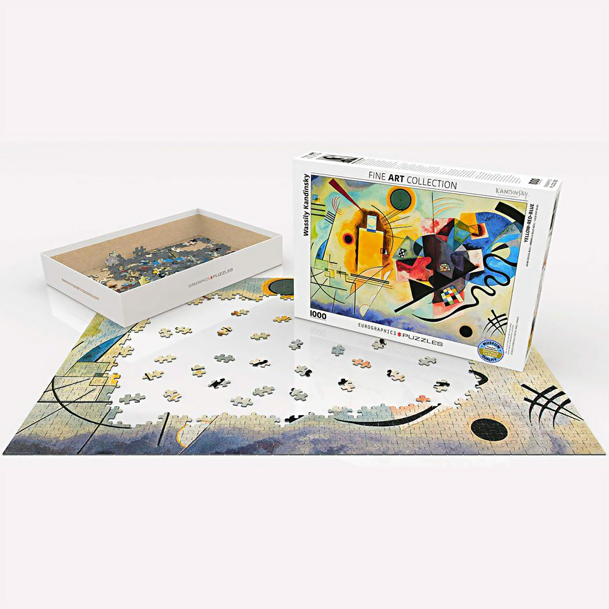 Premium quality Wassily Kandinsky Yellow-Red-Blue Jigsaw Puzzle from Eurographics for adults and kids