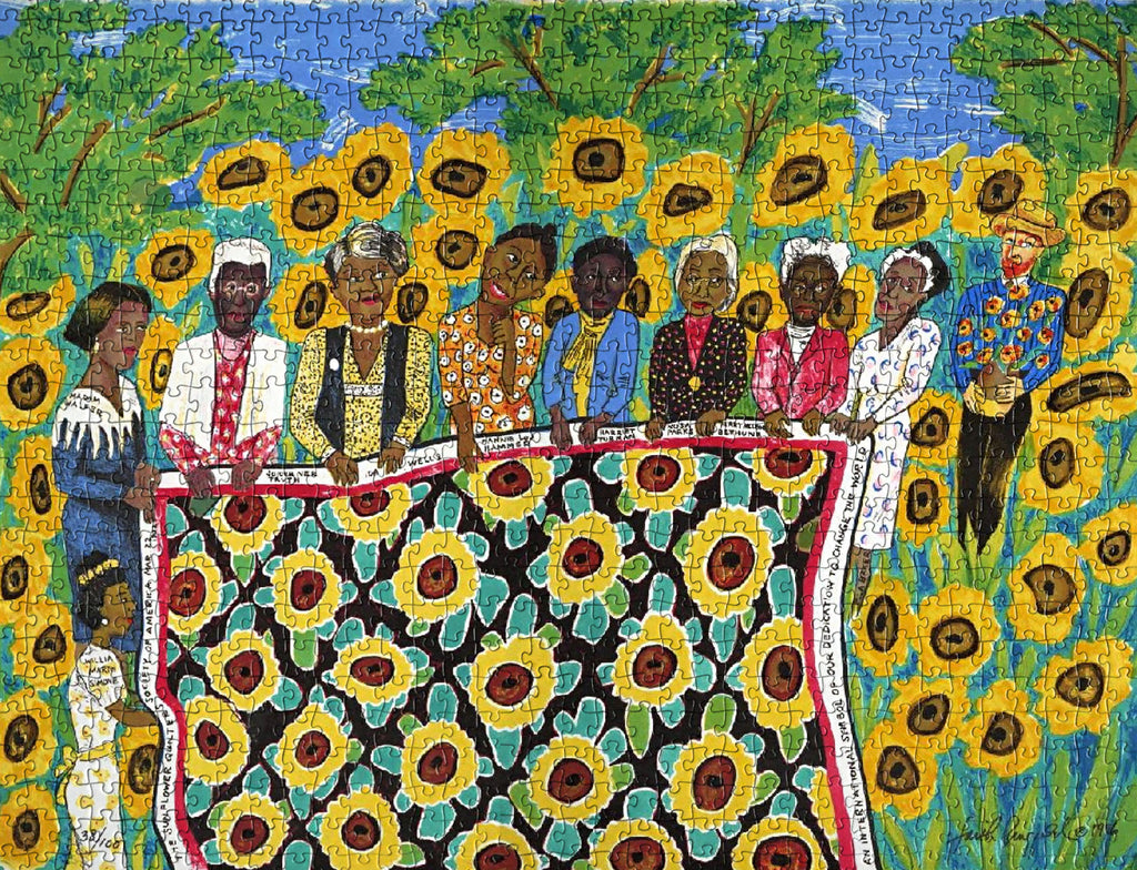 1000-piece Faith Ringgold Sunflower Quilting Bee at Arles Jigsaw Puzzle