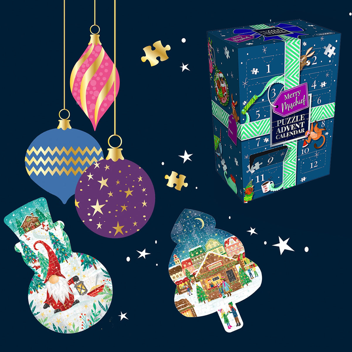 Illustrated by Jess Bretherton, our new advent calendar is bound to spread Christmas cheer with its striking blue box and gold foiling.