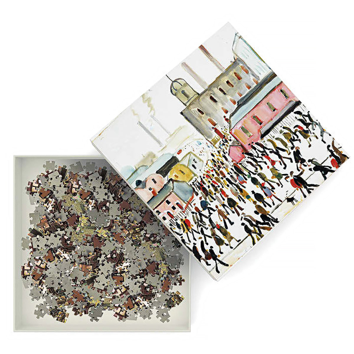 The 1000-piece L. S. Lowry 'Going To Work' jigsaw puzzle is the best art activity to zone out at the end of a long day.