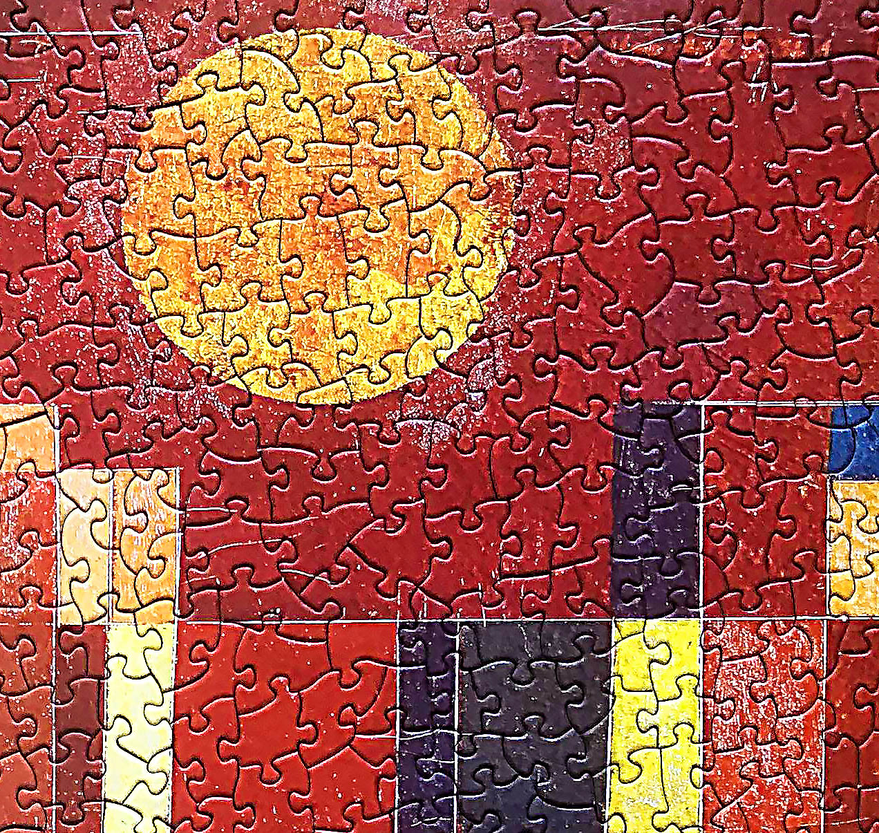 Introducing the iconic Paul Klee Castle and Sun painting turned puzzle in high definition detail.