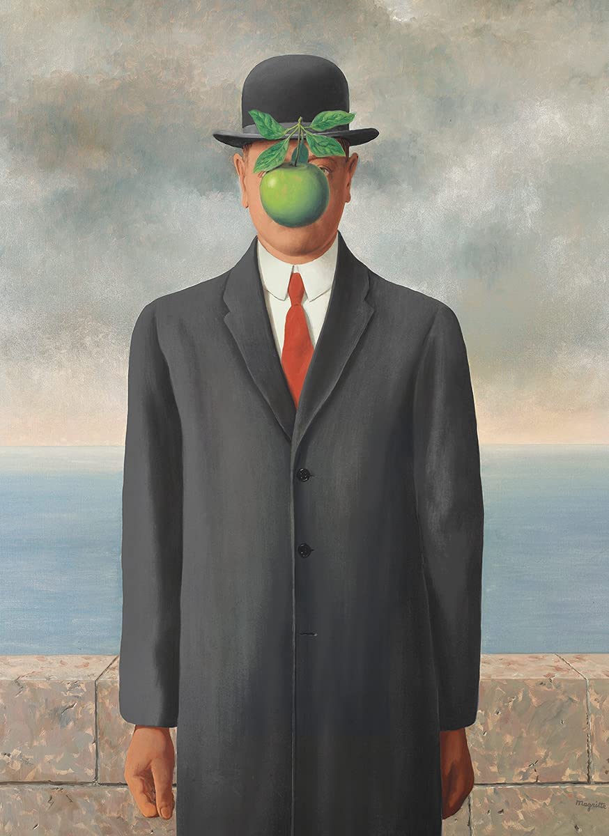 The Son of Man self-portrait painting, 1946 by Rene Magritte