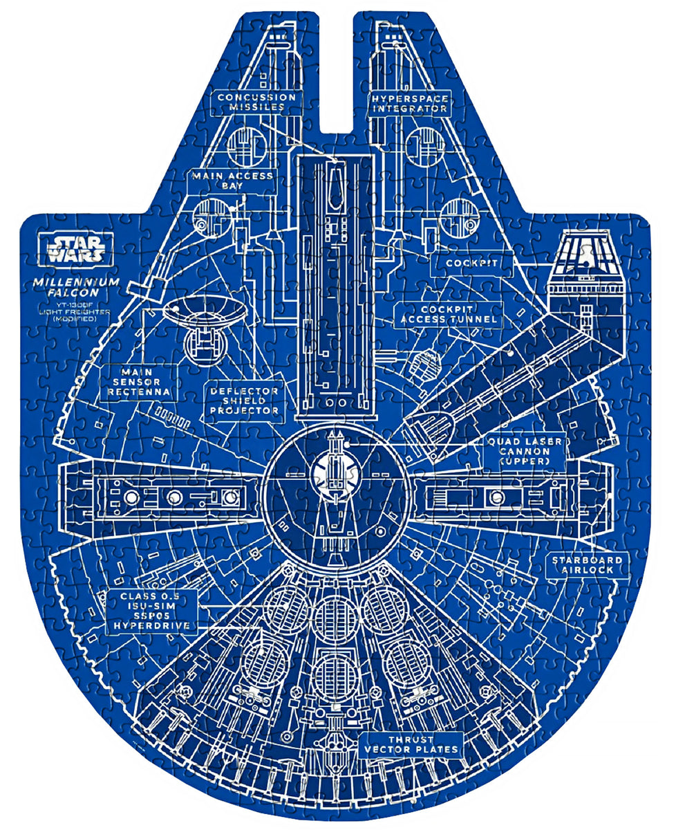 1000piece Star Wars Millennium Falcon DoubleSided Jigsaw Puzzle