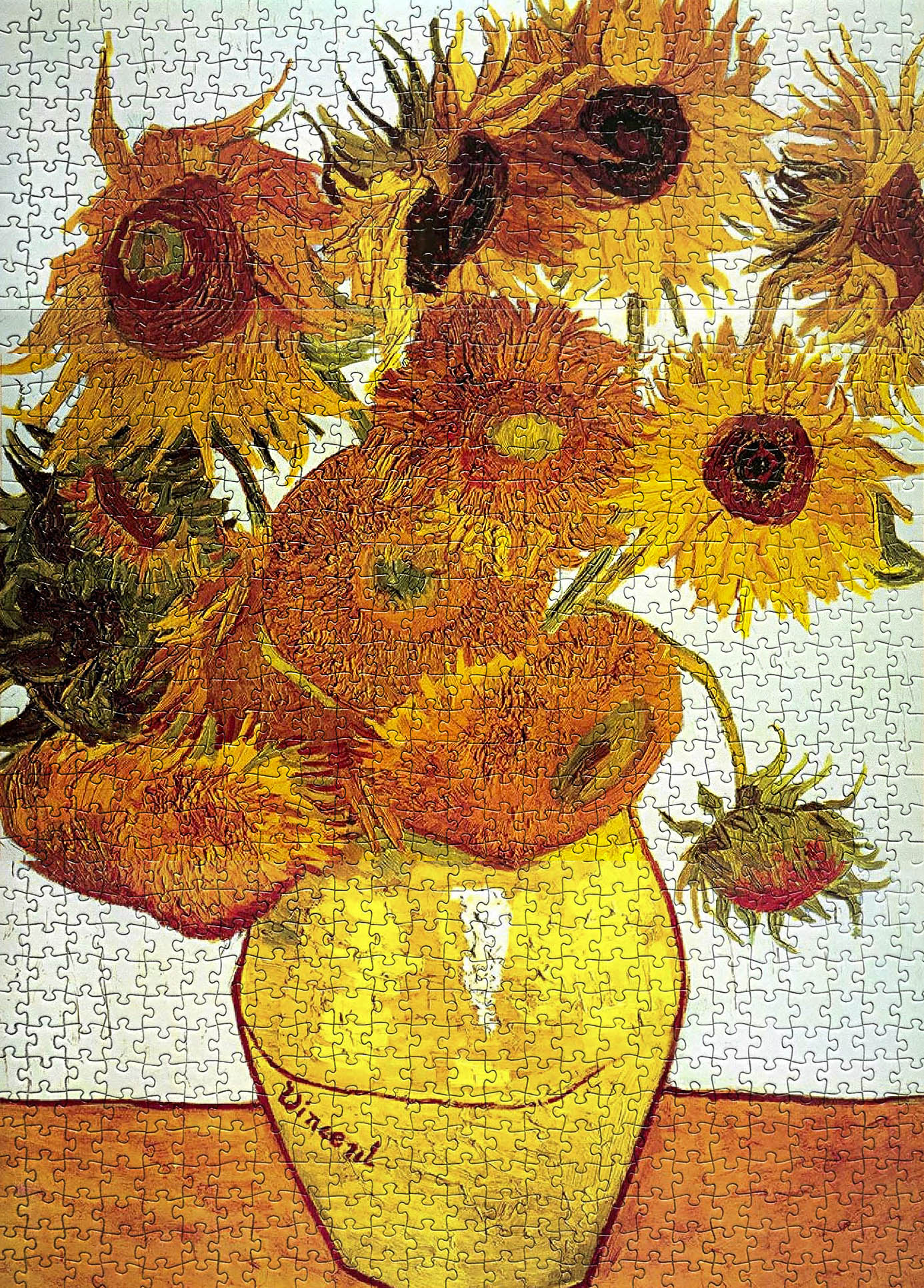 1000 piece Vincent Van Gogh Vase with Twelve Sunflowers Jigsaw