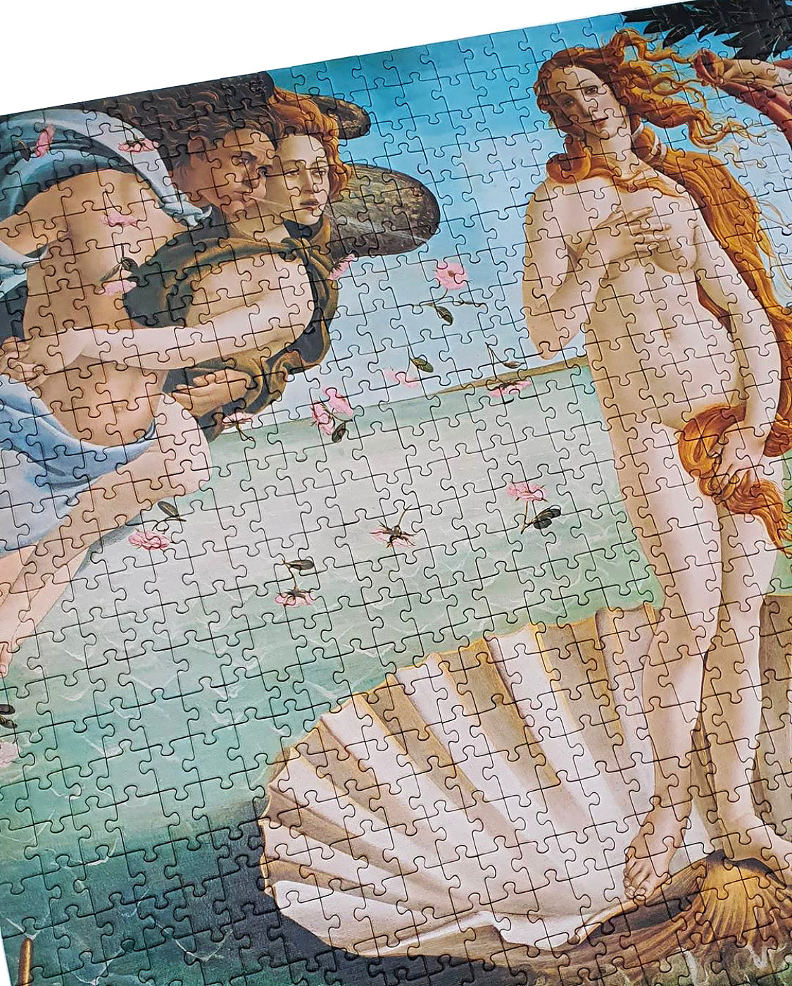 Museum lover? This artsy puzzle featuring the painting The Birth of Venus by Sandro Botticelli. Putting it together is like preparing an art gallery for a must-see exhibit of Renaissance art.