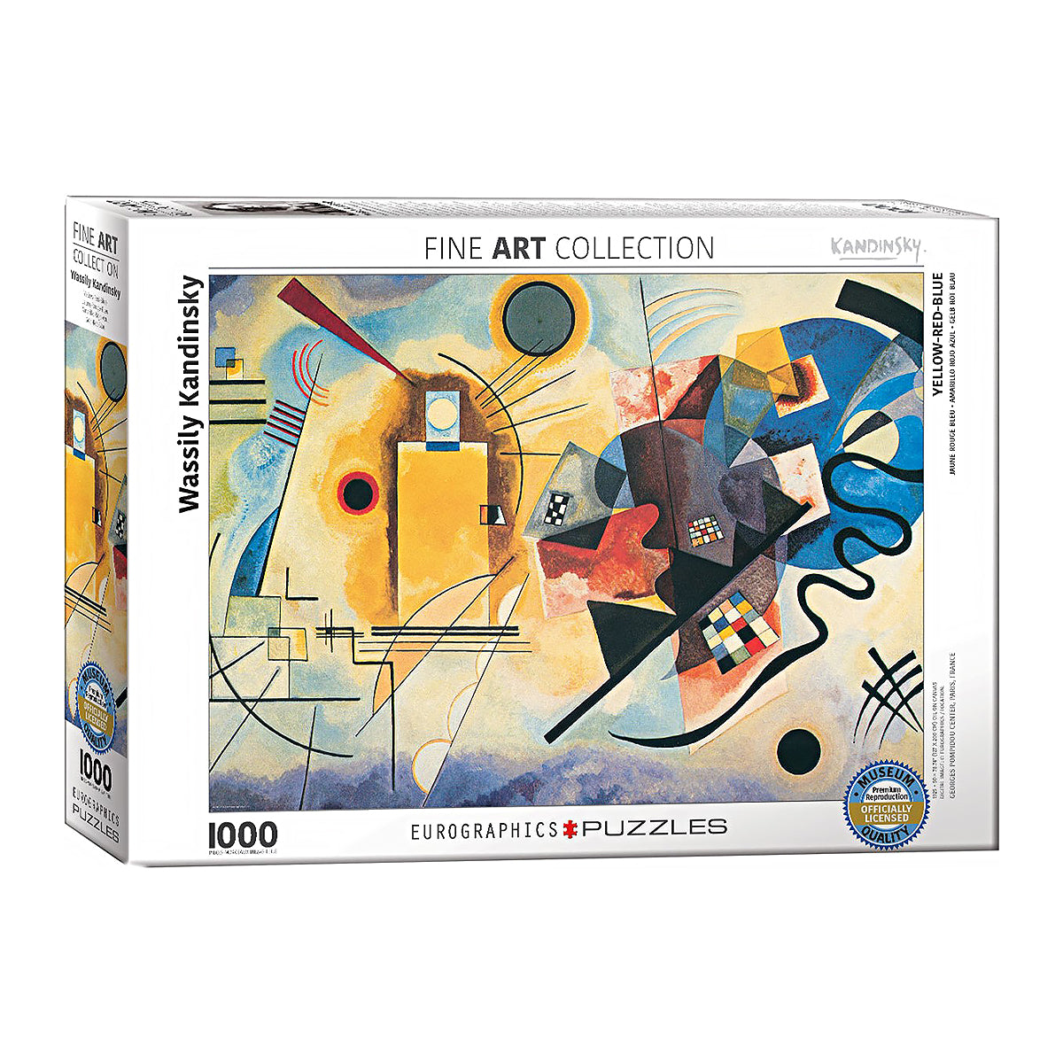 Educational and entertaining Wassily Kandinsky Yellow-Red-Blue Jigsaw Puzzle from Eurographics for all ages